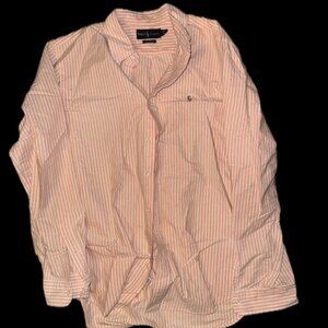 Ralph Lauren Classic Fit Pink Striped Button-Down (Men's M)